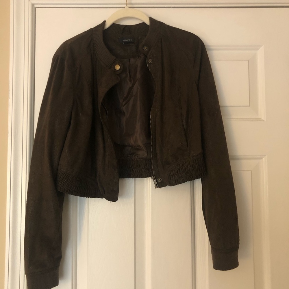 Cropped Brown Light-Weight Jacket - image 1